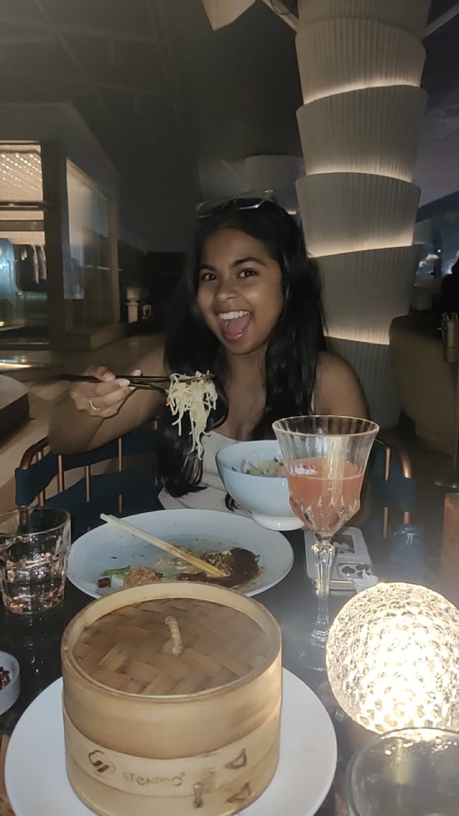 First time using chopsticks