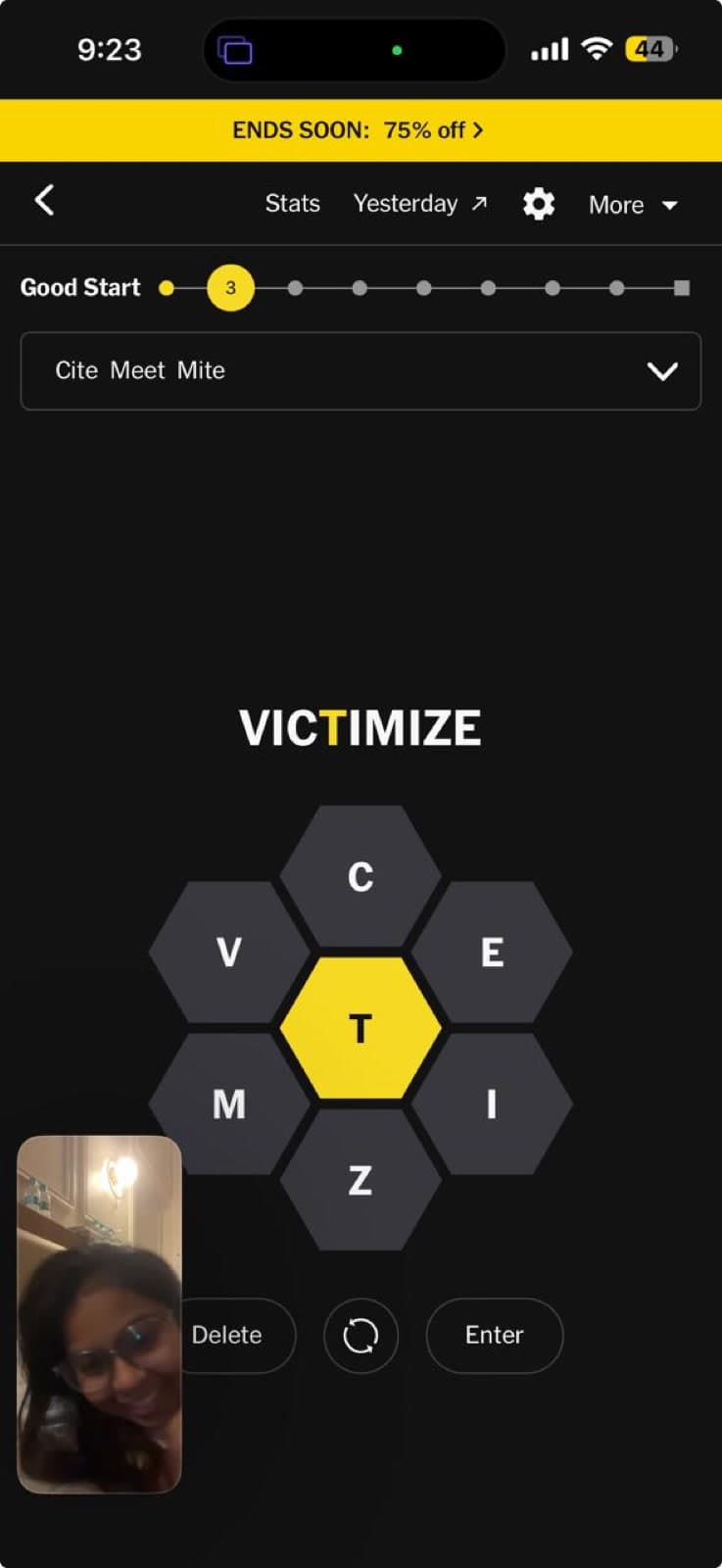 NYT games, every night